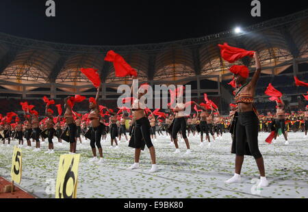 Lusaka, Zambia. 23rd Oct, 2014. Actors perform during the celebrations of the 50th anniversary of Zambian independence, in Lusaka, capital of Zambia, on Oct. 23, 2014. Credit:  Peng Lijun/Xinhua/Alamy Live News Stock Photo