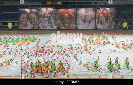 Lusaka, Zambia. 23rd Oct, 2014. Actors perform during the celebrations of the 50th anniversary of Zambian independence, in Lusaka, capital of Zambia, on Oct. 23, 2014. Credit:  Peng Lijun/Xinhua/Alamy Live News Stock Photo