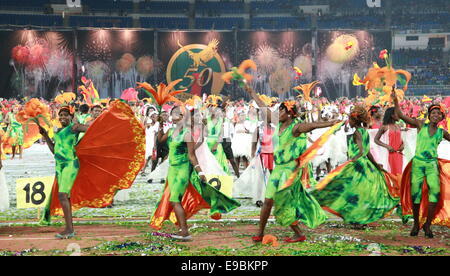 Lusaka, Zambia. 23rd Oct, 2014. Actors perform during the celebrations of the 50th anniversary of Zambian independence, in Lusaka, capital of Zambia, on Oct. 23, 2014. Credit:  Peng Lijun/Xinhua/Alamy Live News Stock Photo