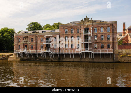 York's Bonding Warehouse, a historical building that has recently been converted to residential apartments flats. Stock Photo