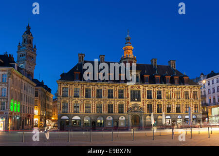 Old exchange, Place du General de Gaulle, Lille, Nord Pas de Calais, France Stock Photo