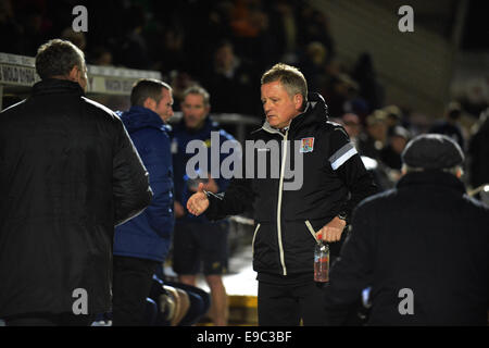 Job name: sport Oxford United away at Northampton Town both bosses, Michael Appleton plus ex-U's manager Chris Wilder, Catchline: UNITED away at Northampton Length: double page spread Stock Photo