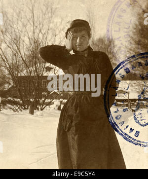 A photograph of Edith Södergran, a notable Finnish poet, known for her ...