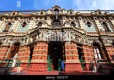 The main façade of 'Palacio de Aguas Corrientes'. Balvanera, Buenos Aires, Argentina. Stock Photo