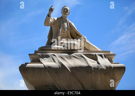 Sculpture of a historical personality inside the Recoleta monumental cemetery. Buenos Aires, Argentina. Stock Photo