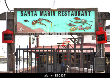 seafood restaurant sign Saint Augustine Florida Stock Photo
