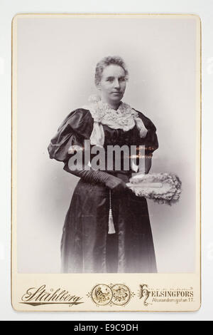 This image shows a historical photograph from the Atelier Finland collection, featuring a moment related to Finnish history. The photograph is associated with the Svenska litteratursällskapet in Finland, an organization dedicated to preserving Finnish literature and culture. Stock Photo