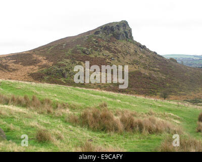 Hen Cloud hill in the Staffordshire Moorlands near Leek and The Roaches Stock Photo
