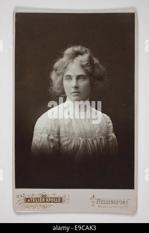 A photograph from an atelier in Helsinki, Finland, documenting the historical significance of the location. The image captures the cultural heritage and artistic environment associated with the SLS Svenska litteratursällskapet in Finland. Stock Photo