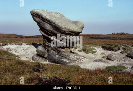 Gritstone formation on the Kinder Plateau known as the 