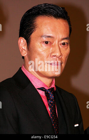 Tokyo, Japan. 24th Oct, 2014. Kenichi Endo, October 24 2014, Tokyo, Japan : Actor Kenichi Endo attends the stage greeting of the movie 'The Raid 2: Berandal' at TOHO CINEMAS (Nihonbashi) on October 24, 2014 in Tokyo, Japan. The 27th Tokyo International Film Festival which is the biggest cinematic festival in Tokyo has been held from October 24 to 31. Credit:  Aflo Co. Ltd./Alamy Live News Stock Photo