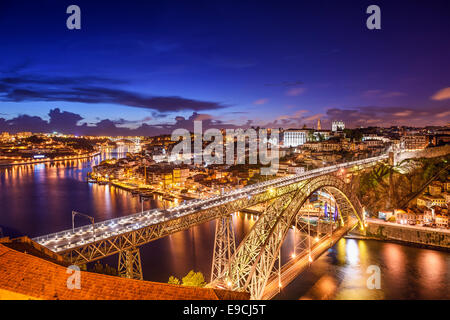 Porto, Portugal cityscape on the Douro River. Stock Photo