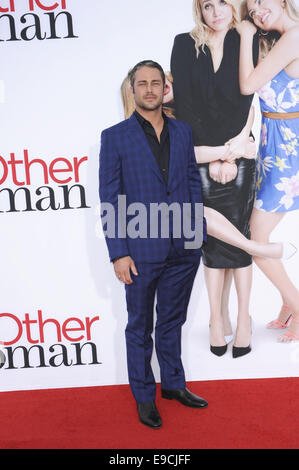 Film Premiere of The Other Woman  Featuring: Taylor Kinney Where: Los Angeles, California, United States When: 22 Apr 2014 Stock Photo