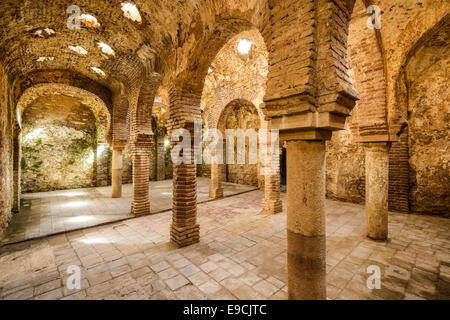 Ronda, Spain at the Arab Baths dating from the 11th-12th Centuries. Stock Photo
