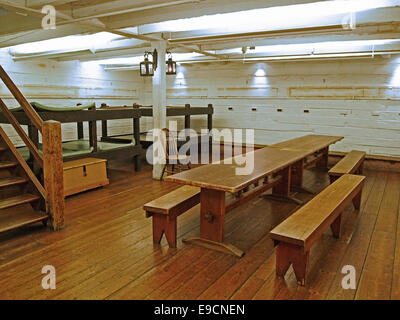 The ground floor interior of the Number 1 (East) Blockhouse within Fort York, Toronto, Ontario, Canada Stock Photo