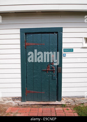 The door to the Number 1 (East) Blockhouse within Fort York, Toronto, Ontario, Canada Stock Photo