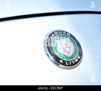 NOTTINGHAM, UK. JUNE 1, 2014: view of vintage car for sale in Nottingham, England. Stock Photo