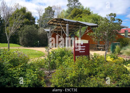 Lilydale village town with a village green in north east Tasmania,Australia Stock Photo