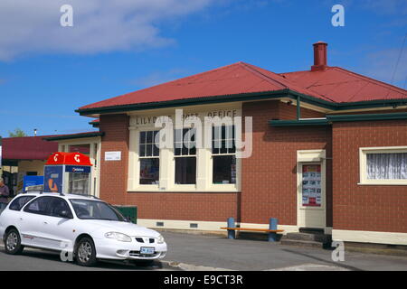 small rural post office in Lilydale village town in north east Tasmania,Australia Stock Photo