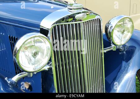 NOTTINGHAM, UK. JUNE 1, 2014: view of vintage car for sale in Nottingham, England. Stock Photo