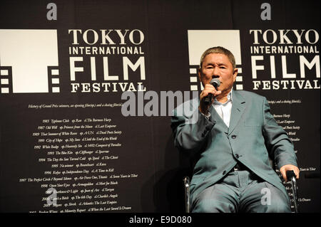 Tokyo, Japan. 25th Oct, 2014. Japanese director Takeshi Kitano attends the SAMURAI Award Special Talk Session during the 27th Tokyo International Film Festival at Roppongi Hills on October 25, 2014 in Tokyo, Japan. Credit:  Hiroko Tanaka/ZUMA Wire/Alamy Live News Stock Photo