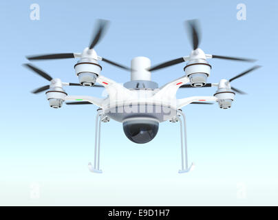 Drone with camera. Security system concept. Stock Photo