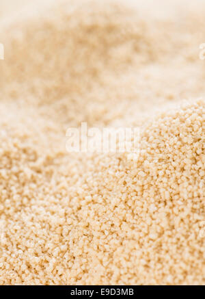 Portion of Couscous (close-up shot) for use as background image or as texture Stock Photo