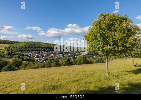 Village of Engenhahn in the Taunus mountains, Hesse, Germany Stock Photo