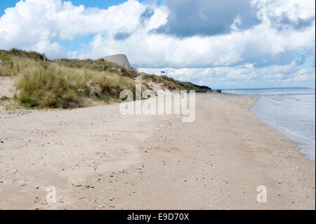 Utah Beach is one of the five Landing beaches in the Normandy landings on 6 June 1944, during World War II. Utah is located on t Stock Photo