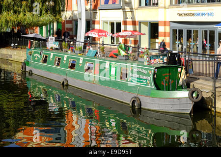 Floating Cafe On River Witham Lincoln Uk Stock Photo