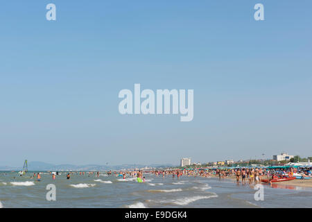 Beach, People, Adreatic Sea, Senigallia, Ancona, Marken, italian, Italy, Stock Photo