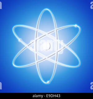 Atom icon - the symbol of science Stock Photo