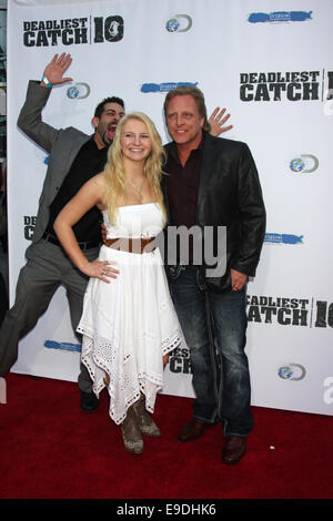 Premiere screening of 'Deadliest Catch Season 10' - Arrivals  Featuring: Josh Harris,Mandy Hansen,Sig Hansen Where: Los Angeles, California, United States When: 22 Apr 2014 Stock Photo