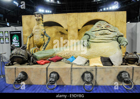 Belfast, Northern Ireland. 26 Oct 2014 - Jabba the Hut display at Film and Comicon 2014 Credit:  Stephen Barnes/Alamy Live News Stock Photo