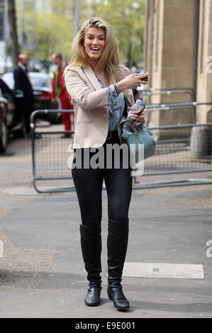 Amy Willerton outside the ITV studios  Featuring: Amy Willerton Where: London, United Kingdom When: 23 Apr 2014 Stock Photo