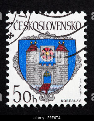 Czechoslovakian postage stamp Stock Photo