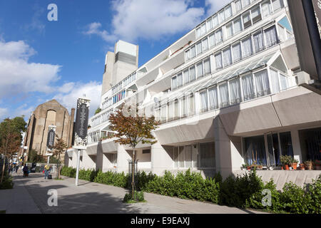 The Brunswick Centre, London, England - grade II listed estate designed by Patrick Hodgkinson in brutalist style Stock Photo