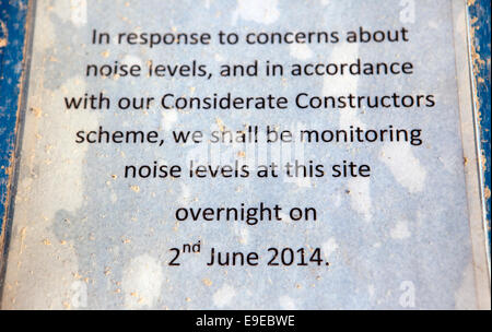 Concerns about Noise Levels  Coastal Defence Wall on Rossall Promenade Thornton-Cleveleys, UK. Stock Photo