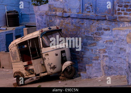 Autorickshaw parked in Jodhpur, Rajasthan, India Stock Photo
