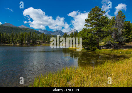 Spraque Lake in Rocky Mountain National Park Colorado Stock Photo
