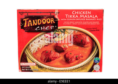 Deep Foods, Inc. Tandoor Chef Brand Chicken Tikka Masala Frozen Ready Meal Dinner Stock Photo