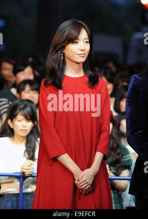 Tokyo, Tokyo, Japan. 26th Oct, 2014. Korean actress Hyo-Joo Han attends premiere event for her first appearance in Japanese film ''Miracle: Devil Claus' Love and Magic'' during the 27th Tokyo International Film Festival at Roppongi Hills on October 26, 2014 in Tokyo, Japan. Credit:  Hiroko Tanaka/ZUMA Wire/Alamy Live News Stock Photo