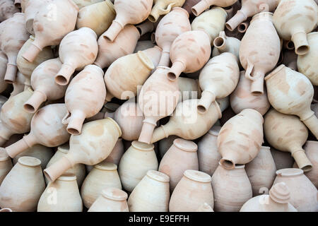 pottery for sale at a market in the city of Meybod, Yazd Province, Iran Stock Photo