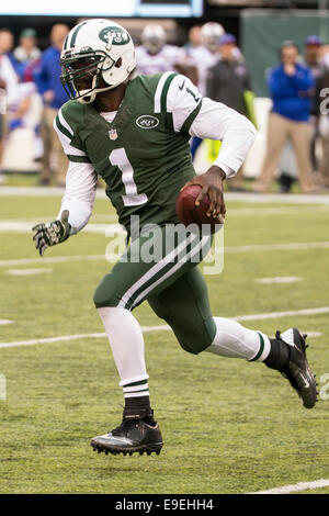 New York Jets Michael Vick scrambles for a gain of 18 yards in the third  quarter against the Pittsburgh Steelers in week 10 of the NFL season at  MetLife Stadium in East