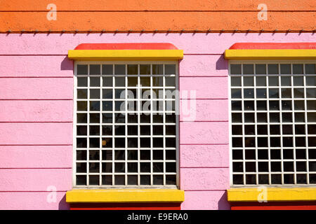 classic colorful store with wooden window Stock Photo