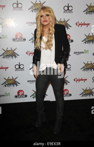 2014 Revolver Golden Gods Award Show  Featuring: Orianthi Where: Los Angeles, California, United States When: 23 Apr 2014 Stock Photo