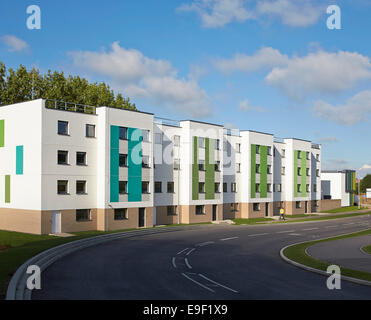 The Meadows Student Accomodation, University of Essex, Colchester, United Kingdom. Architect: bouygues, 2013. General view of ca Stock Photo