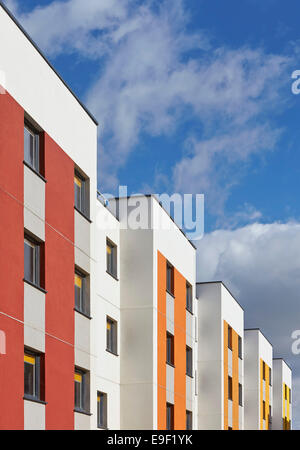 The Meadows Student Accomodation, University of Essex, Colchester, United Kingdom. Architect: bouygues, 2013. Graphic facade per Stock Photo