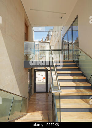 Black Cultural Archives (BCA), London, United Kingdom. Architect: Pringle Richards Sharratt Ltd, 2014. Staircase. Stock Photo