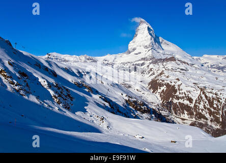 Matterhorn peak Alp Switzerland Stock Photo